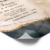 Rosa Schwarzes Gold Salon Grand Opening Poster (Ecke)