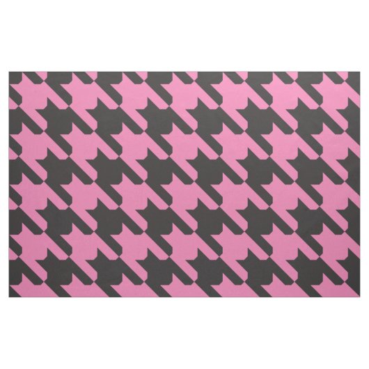 Rosa-Schwarzes Hahnentrittmuster Stoff (Fat Quarter (45,7 x 55,9 cm))
