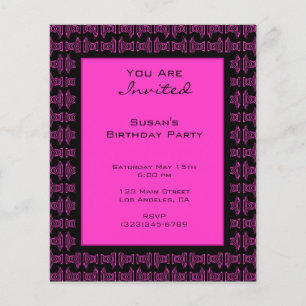 Rosa schwarzes Party