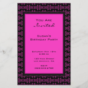 Rosa schwarzes Party