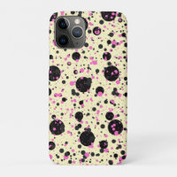 Rosa & schwarzes Polka-Punkt-Glamour-Muster