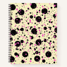 Rosa & schwarzes Polka-Punkt-Glamour-Muster