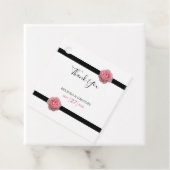 Rosa schwarzes Ribbon Hochzeitsgeschenk Geschenkanhänger (Beispiel)