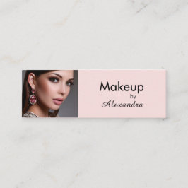 Rosa-schwarzes Schriftfoto-Make-up Mini Visitenkarte