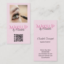 Rosa-schwarzes Schriftzug-QR-Code-Foto-Makeup