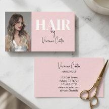 Rosa-schwarzes Script-Foto-Haarstylist