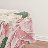 Rosa, schwarzes, weißes Blumen Tischdecke (Beispiel)