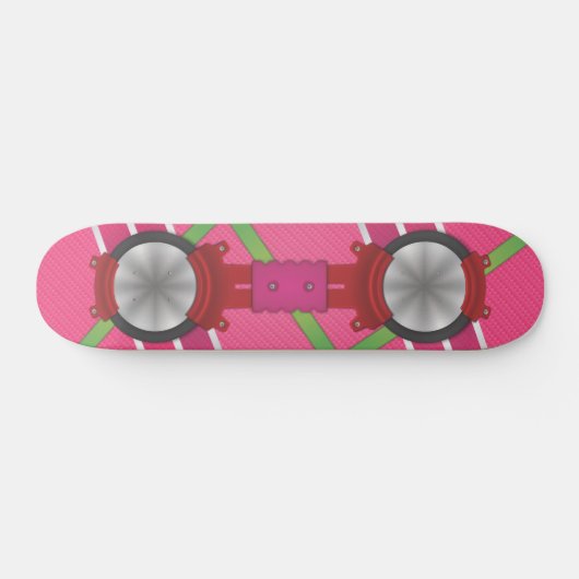 Rosa Schwebeflug-Brett (GERADE eine GRAFIK!!) Skateboard (Horizontal)