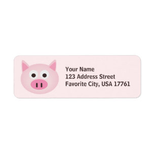 Rosa Schwein-Adressen-Etiketten