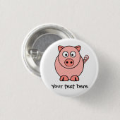 Rosa Schwein Button (Vorne & Hinten)