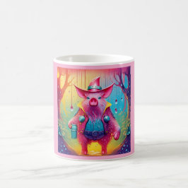 Rosa Schwein Der Cowboy Kaffeetasse