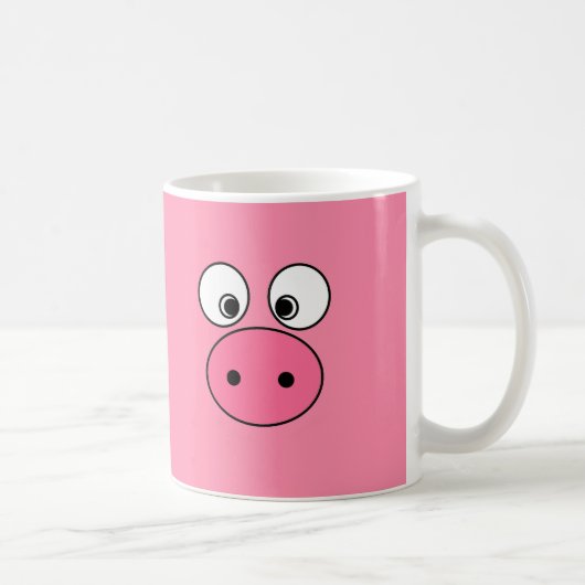 Rosa Schwein-Gesicht und Gammler! Kaffeetasse (Rechts)