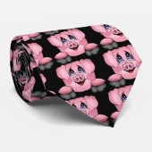 Rosa Schwein-Hals-Krawatte oder Krawattengurt Krawatte (Gerollt)