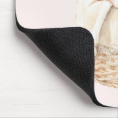 Rosa Schwein in einem Korb Mousepad (Ecke)