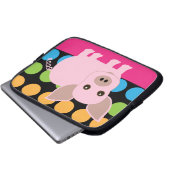 Rosa Schwein-Laptop-Hülse Laptopschutzhülle (Vorne Knopf)