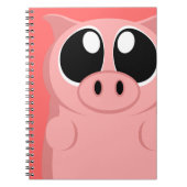 Rosa Schwein mit großen Augen! Notizblock (Vorderseite)
