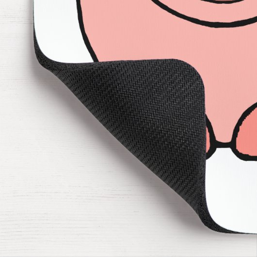 Rosa Schwein Mousepad (Ecke)