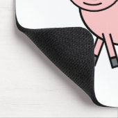 Rosa Schwein Mousepad (Ecke)