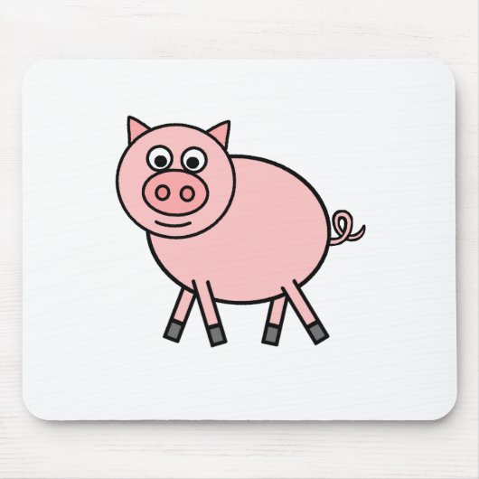 Rosa Schwein Mousepad (Vorne)