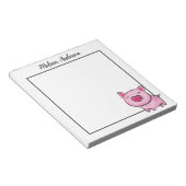 Rosa Schwein Notizblock (angewinkelt)