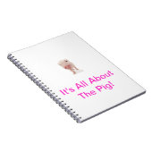 Rosa Schwein-Notizbuch Notizblock (Rechte Seite)