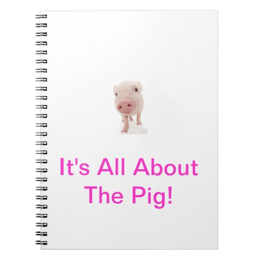 Rosa Schwein-Notizbuch Notizblock (Vorderseite)