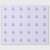 Rosa Schwein, Packpapier, 30" x 6' Geschenkpapier (Flach)