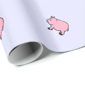 Rosa Schwein, Packpapier, 30" x 6' Geschenkpapier (Rolleneckpunkt)