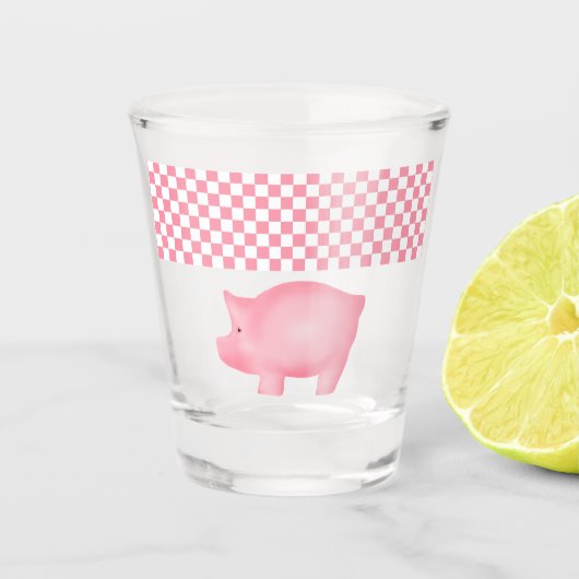 Rosa Schwein-Schnapsglas Schnapsglas (Vorderseite)
