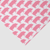 Rosa Schwein-Silhouette-Muster Seidenpapier (Ausschnitt)