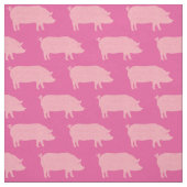 Rosa Schwein-Silhouette-Muster Stoff (Muster)