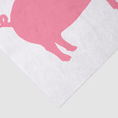 Rosa Schwein-Silhouette Seidenpapier (Ausschnitt)