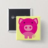 Rosa Schwein-T-Shirts und Geschenke Button (Vorne & Hinten)