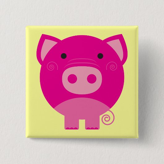 Rosa Schwein-T-Shirts und Geschenke Button (Vorderseite)