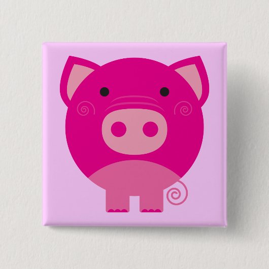 Rosa Schwein-T-Shirts und Geschenke Button (Vorderseite)