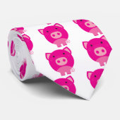 Rosa Schwein-T-Shirts und Geschenke Krawatte (Gerollt)