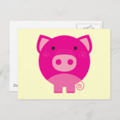 Rosa Schwein-T-Shirts und Geschenke Postkarte (Vorne/Hinten)