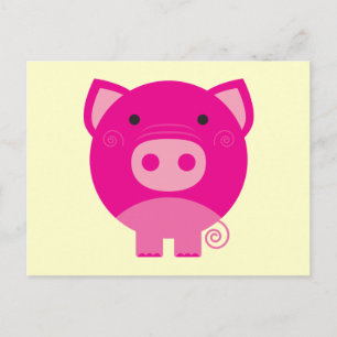 Rosa Schwein-T-Shirts und Geschenke Postkarte