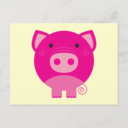 Rosa Schwein-T-Shirts und Geschenke Postkarte (Vorderseite)