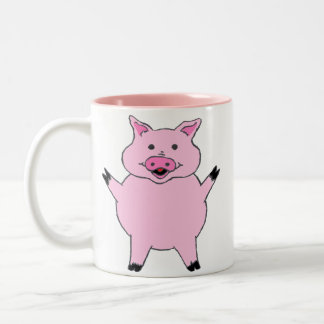 Rosa Schwein Zweifarbige Tasse