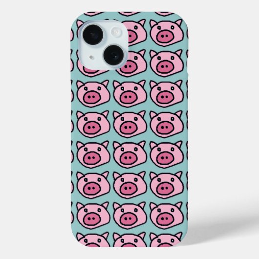 Rosa Schweine Case-Mate iPhone Hülle (Rückseite)