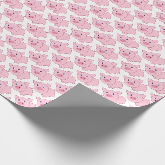 Rosa Schweine Geschenkpapier (Ecke)