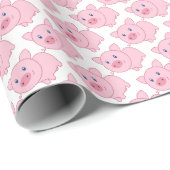 Rosa Schweine Geschenkpapier (Rolleneckpunkt)