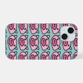 Rosa Schweine iPhone 15 Hülle (Rückseite (Horizontal))