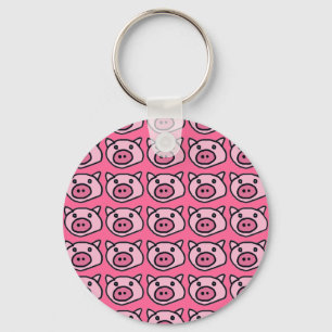 Rosa Schweine Schlüsselanhänger