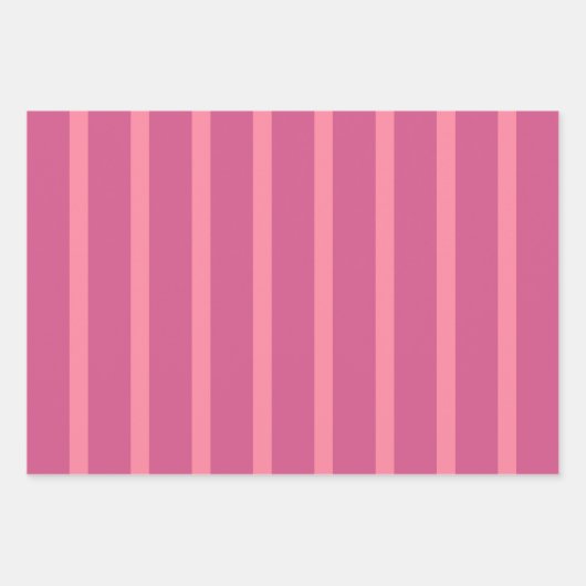 Rosa Schweine Streifen Streifen Papierstreifen Set Geschenkpapier Set (Vorderseite 2)