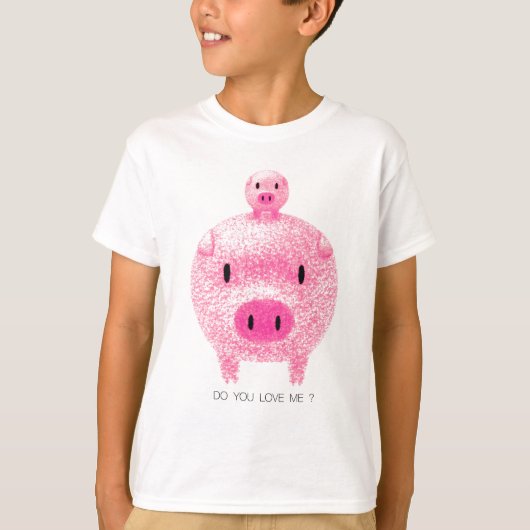 Rosa Schweine T-Shirt (Vorderseite)
