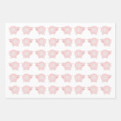 Rosa Schweine Umhüllungspapierblätter Geschenkpapier Set (Vorderseite 3)