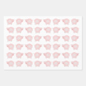 Rosa Schweine Umhüllungspapierblätter Geschenkpapier Set (Vorderseite)
