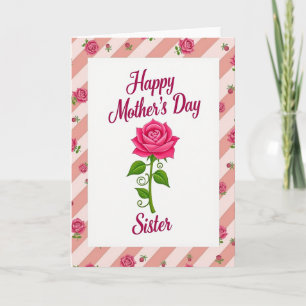 Rosa Schwester Tag Karte
